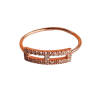 Bague rectangle serti argent 925 doré