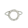 Bague en argent 925 cercle serti de zirconium