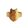 Bague tête de Lion doré - bijoux Léone