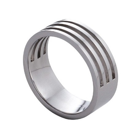 Bague homme en acier – Zoppini Florence