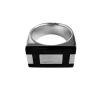 Bague Homme en argent et Bois