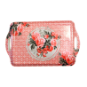 Plateau rectangulaire Bouquet de roses- Orval créations