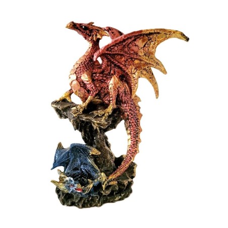 Figurine Dragon rose et bleu