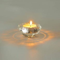 Bougeoir en verre pour bougie lumignon