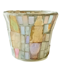 Photophore évasé mosaïque Village Candle