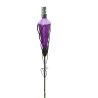 Torche " Epis" de jardin en verre couleur parme et  fer forge Cecilia Création