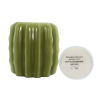 Photophore cactus en cire Olive avec recharge parfumée - Bougie la Française