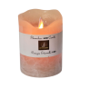 Bougie pilier LED en cire grise PM - Dekoratief