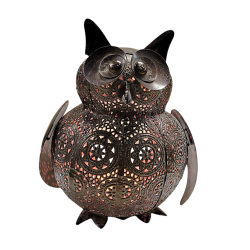 Hibou en métal photophore Dekoratief