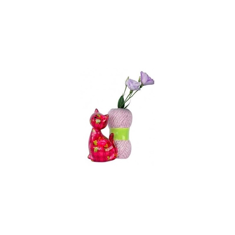 Vase le chat rouge caramel Pomme Pidou