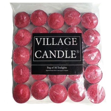 Sachet de 50 lumignons rouge métal village candle