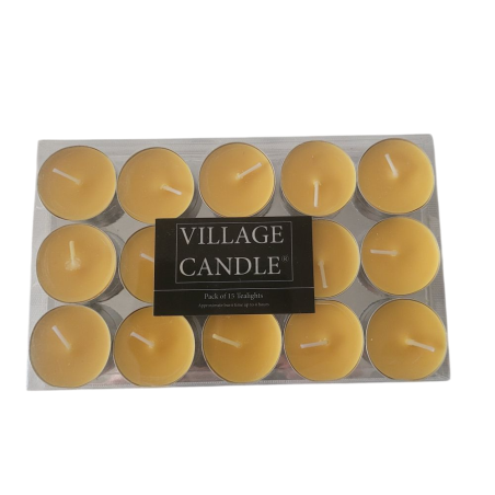 Boite de 15 lumignons jaune village candle