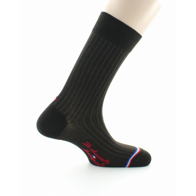 Chaussettes Opéra marron- La Chaussette Française
