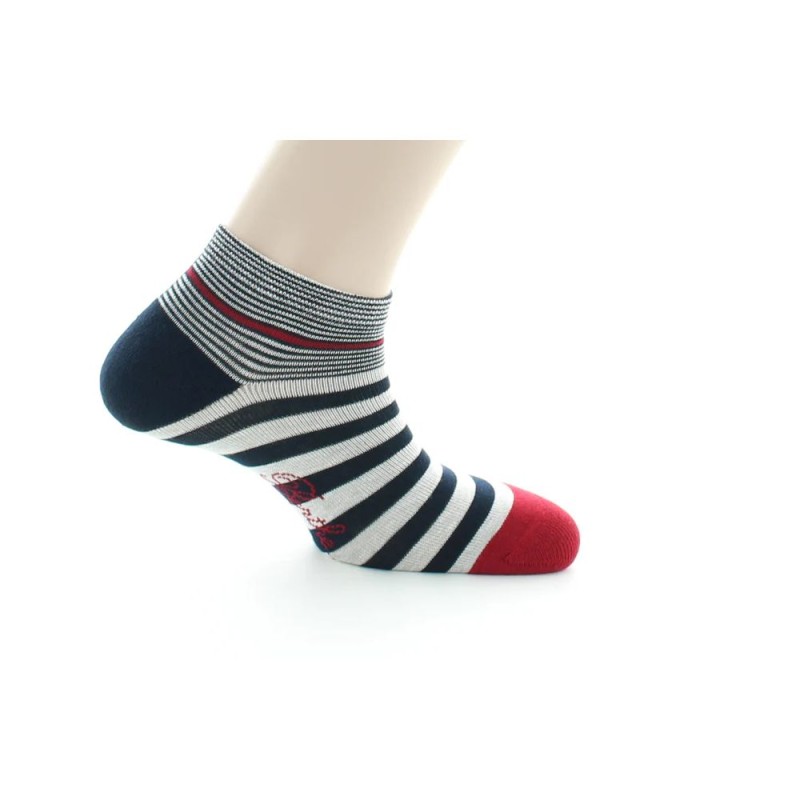 Socquettes Homme Rayures Bleue/blanche