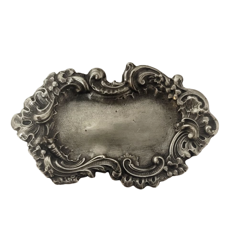 Coupelle ovale en métal gris Maryse à paris