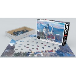 puzzle 1000 pièces Chateau allemand en hiver