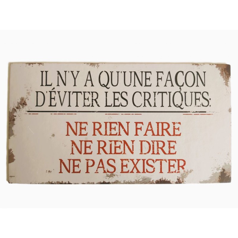 Carte Expression "Il n'y a qu'une façon d'éviter les critiques"