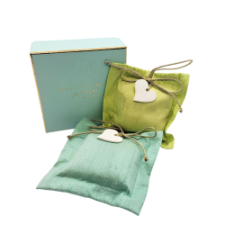 Boite 2 coussins à parfumer anis/vert– Atelier Catherine Masson