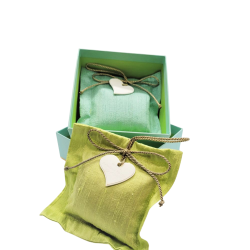 Boite 2 coussins à parfumer anis/vert– Atelier Catherine Masson