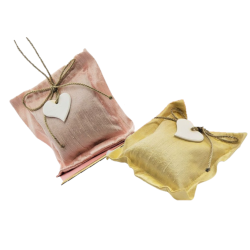 Boite 2 coussins à parfumer jaune/rose – Atelier Catherine Masson