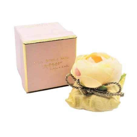 Coussin fleur à parfumer jaune – Atelier Catherine Masson