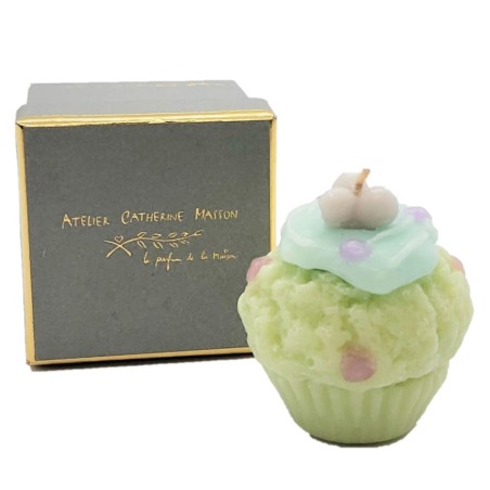 Bougie cupcake avec cerises – Atelier Catherine Masson