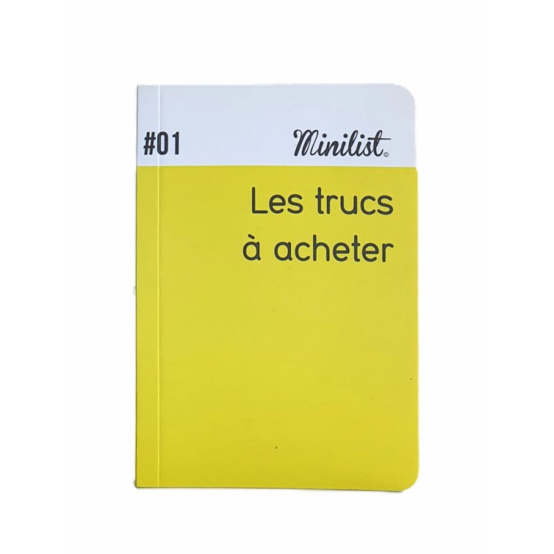 Carnet Minilist 01« Les trucs à acheter » Expressions