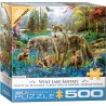 Puzzle 500 pièces Wolf Lake Fantasy