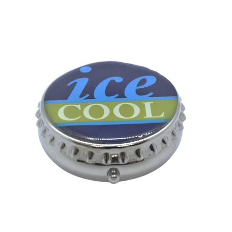 Pilulier rond Capsule de bouteille "Ice Cool"