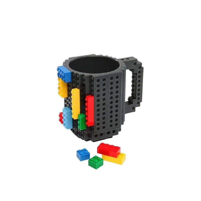 Mug Build on Brick gris- Fisura