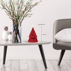 Bougie Sapin Cadeaux Rouge Metal-Candellana