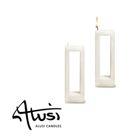 Bougie Alusi QUADRA DUE Blanche