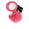 Porte clé miroir avec pompon fushia