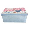 Petite boite en métal déco poules