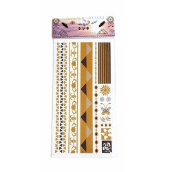 Tatouage éphémère Summer JIB 2506 or et argent
