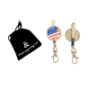 Porte-clés clips Upper Bag Key-Drapeau américain
