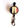 Porte-clés clips Upper Bag Key-"Tours Eiffel Tricolore"
