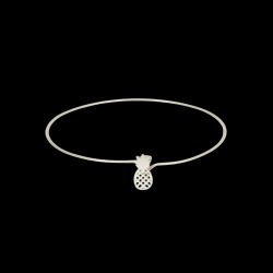 Bracelet jonc Ananas Argent...