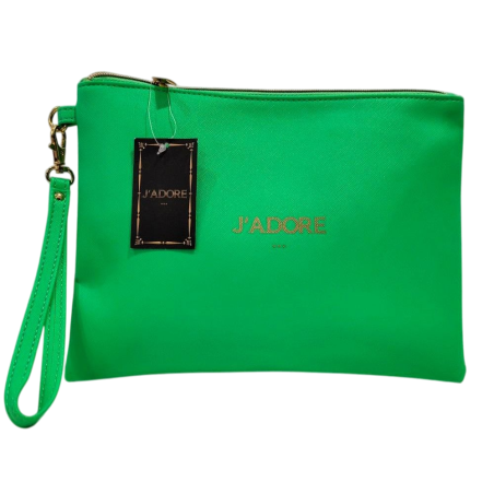 Pochette verte fluo "j'adore"