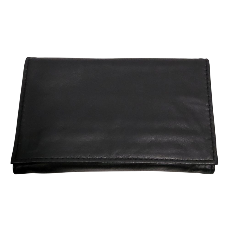 Porte bijoux de voyage en cuir Noir