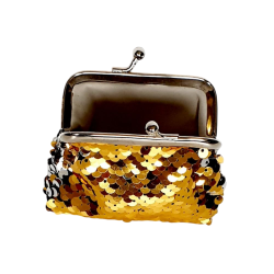 Porte-monnaie sequin or/argent