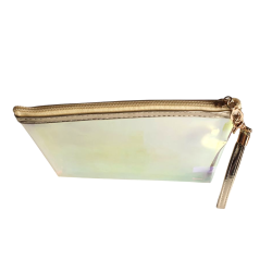 Pochette plate irisé or