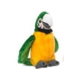 Peluche WWF oiseau tropical vert et jaune -14 cm