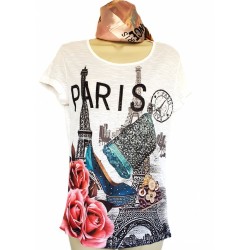 T-shirt Paris "Les roses et...