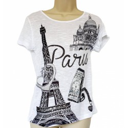 T-shirt Paris Coeur et montre