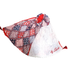Foulard rouge bleu blanc By Saida