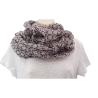 Foulard ou paréo imprimé fleurs 2 tons gris Création Palm