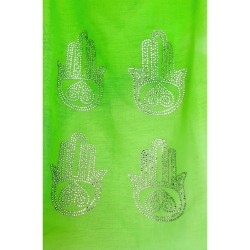 Foulard vert avec motifs 4...