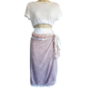 Foulard ton rose et blanc  By Saida
