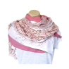 Foulard ton rose et blanc  By Saida